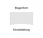 SCHREIBTISCH 200 x 90/100 Bogenform all in one FM