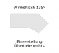 SCHREIBTISCH 220 x 80 Winkelform 135°  rechts all in one FM