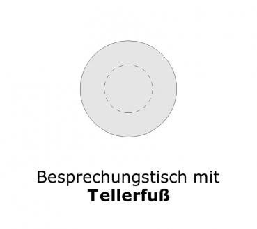 BESPRECHUNGSTISCH mit Tellerfuß all in one FM