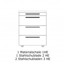 ROLLCONTAINER Teilung 1/2/3/3 FM