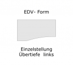 SCHREIBTISCH 180 x 80/100 EDV-Form links all in one FM