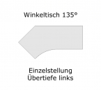 SCHREIBTISCH 220 x 80 Winkelform 135°  links all in one FM